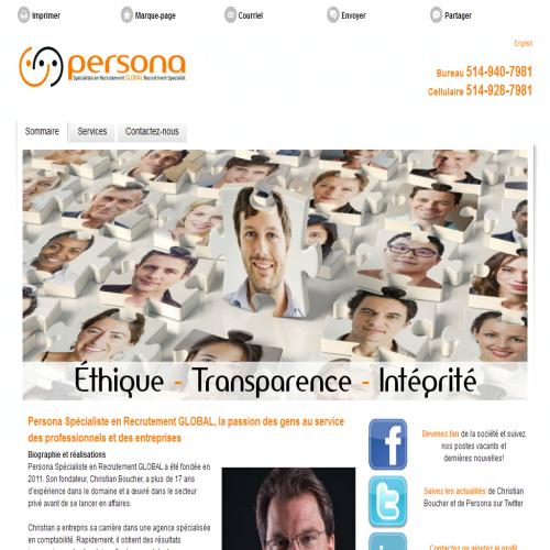 PERSONA SPECIALISTE EN RECRUTEMENT GLOBAL