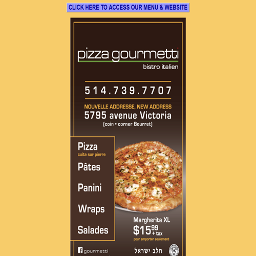 PIZZA GOURMETTI