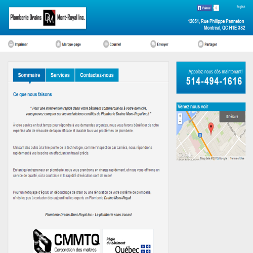 PLOMBERIE DRAINS METROPOLITAINS