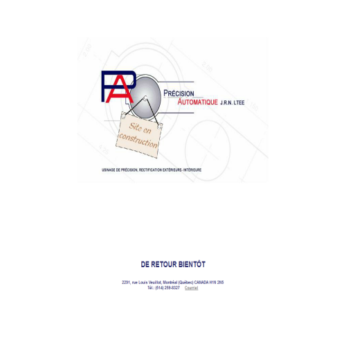 PRECISION AUTO JRN LTEE