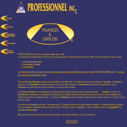 PROFESSIONNEL INC
