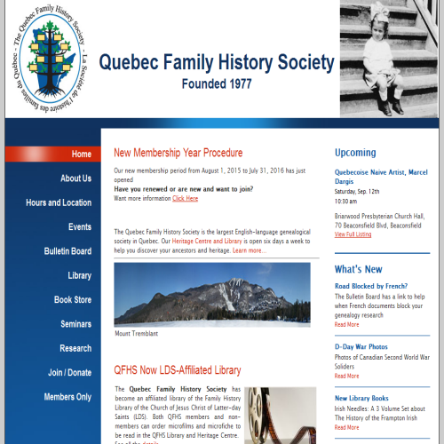 QUEBEC FAMILY HISTORY SOCIETY