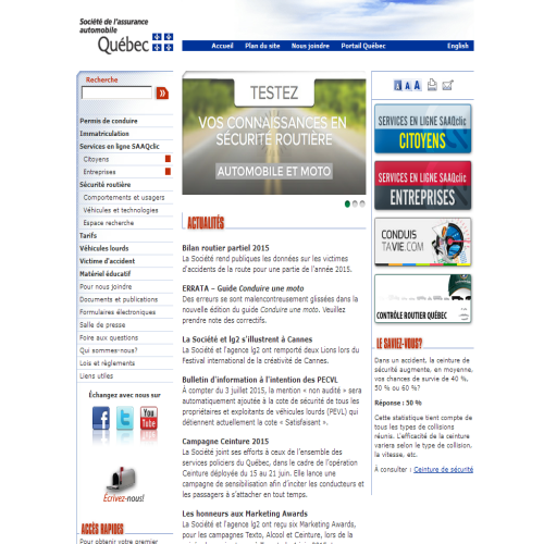 QUEBEC SOCIETE DE L'ASSURANCE QUEBEC SOCIETE DE L'ASSURANCE