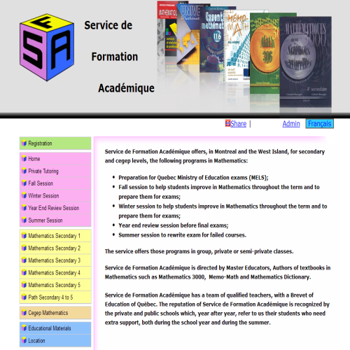 SERVICE DE FORMATION ACADEMIQUE