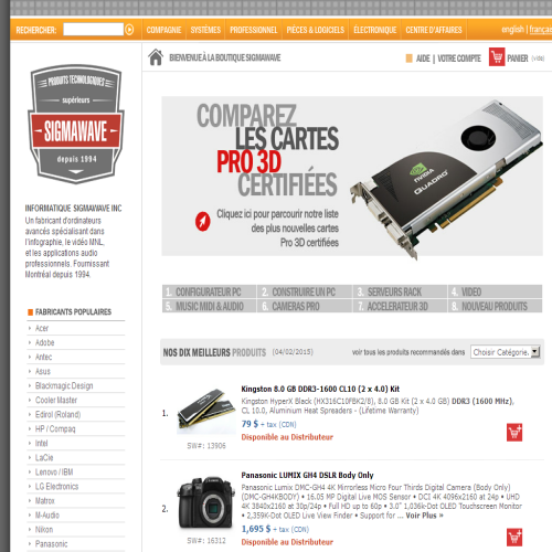 INFORMATIQUE SIGMAWAVE INC