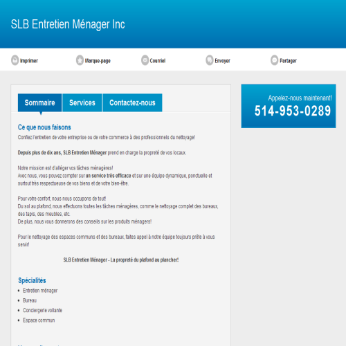 SLB ENTRETIEN MENAGER INC