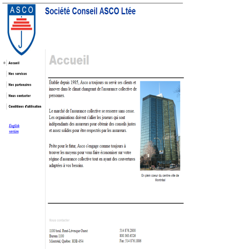 SOCIETE CONSEIL ASCO LTEE