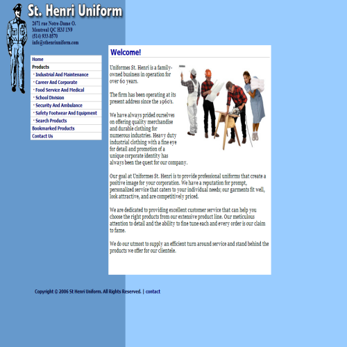 ST HENRI UNIFORMES LTEE