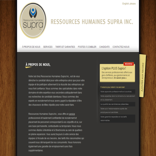 RESSOURCES HUMAINES SUPRA