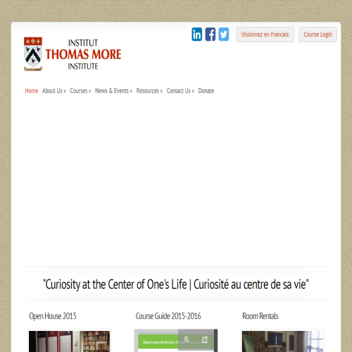 THOMAS MORE INSTITUTE FOR ADULT EDUCATION