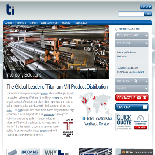 TITANIUM INDUSTRIES CTR DE SVC