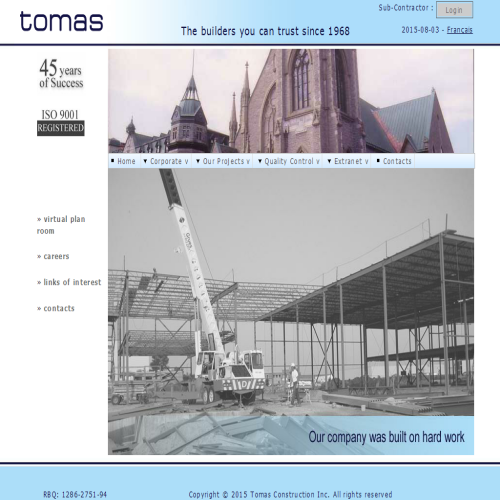 TOMAS CONSTRUCTION INC