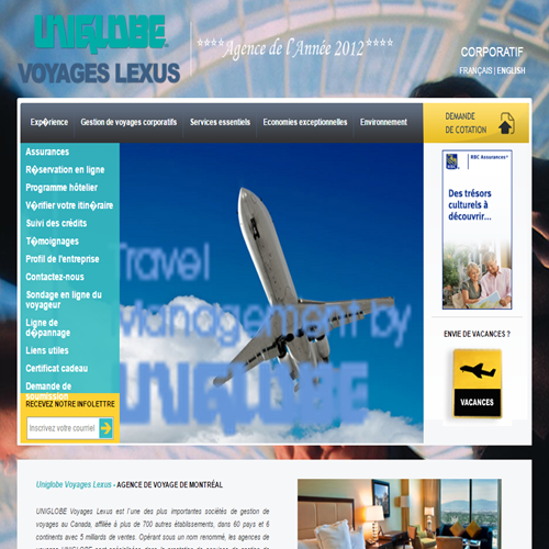 UNIGLOBE VOYAGES LEXUS