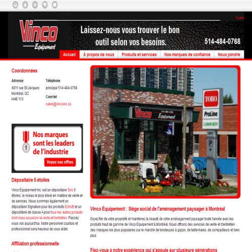 VINCO EQUIPEMENT INC