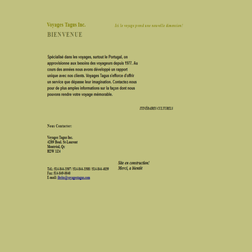 AGENCE DE VOYAGES TAGUS