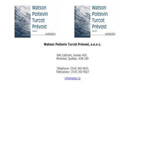 WATSON POITEVIN TRUCOT PREVOST